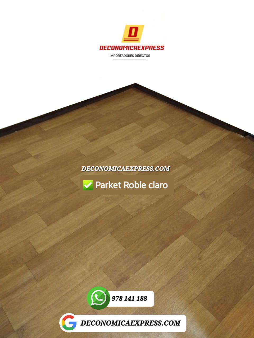 PISO VINIL PVC PARKET ROBLE CLARO