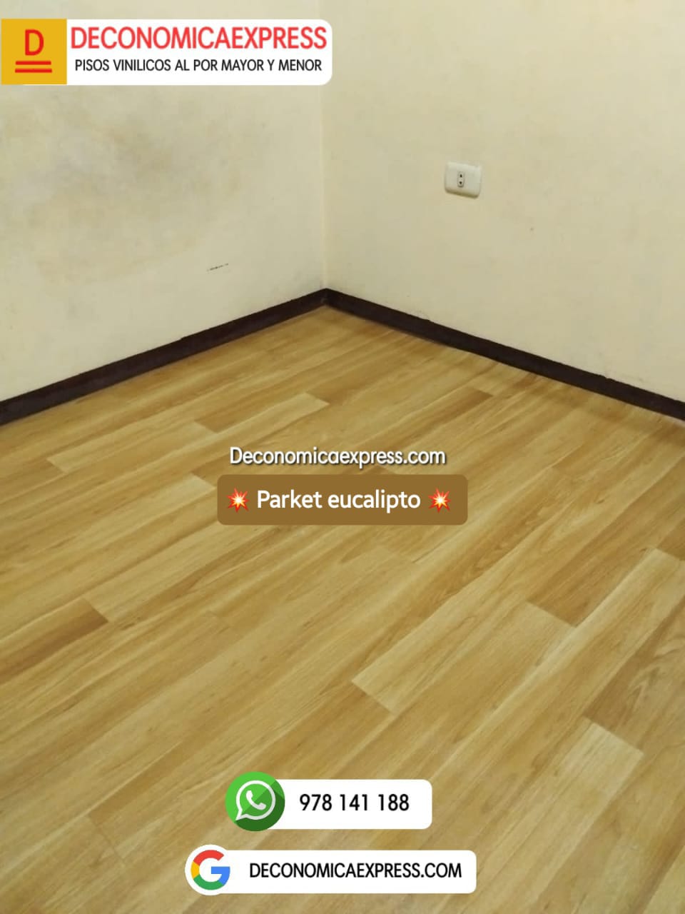 Pisos vinílicos + full tránsito medio +PARKET EUCALIPTO