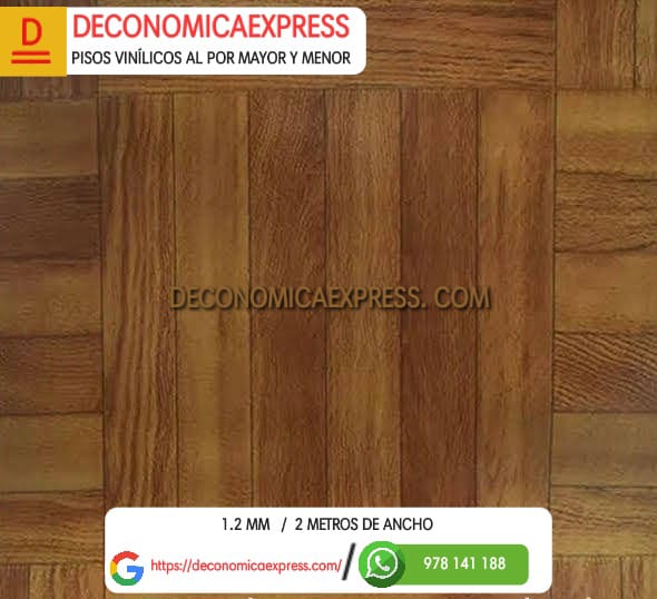 PISO VINILICO PARKET CUADROS CEREZO 1.2MM TRANSITO MEDIO-ALTO EXCELENTE RENDIMIENTO