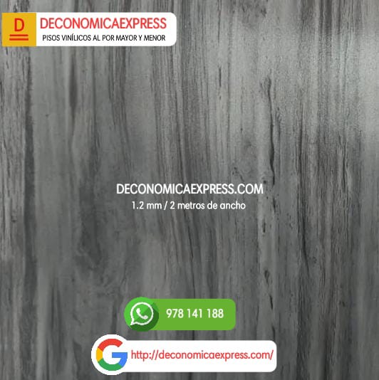 PISO VINILICO PARKET AMADERADO GRIS OSCURO 1.2MM TRANSITO MEDIO-ALTO EXCELENTE RENDIMIENTO