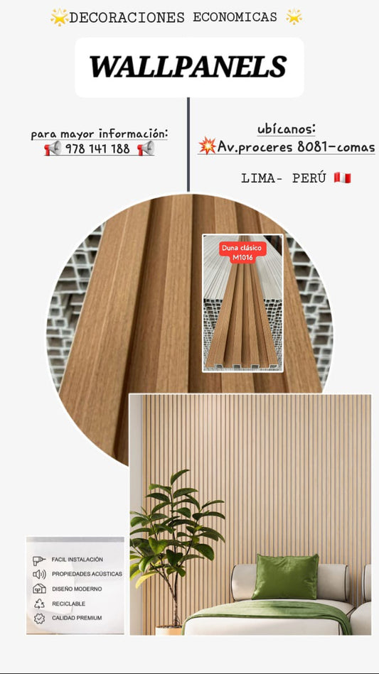 WALL PANEL PVC PARA DECORAR PAREDES