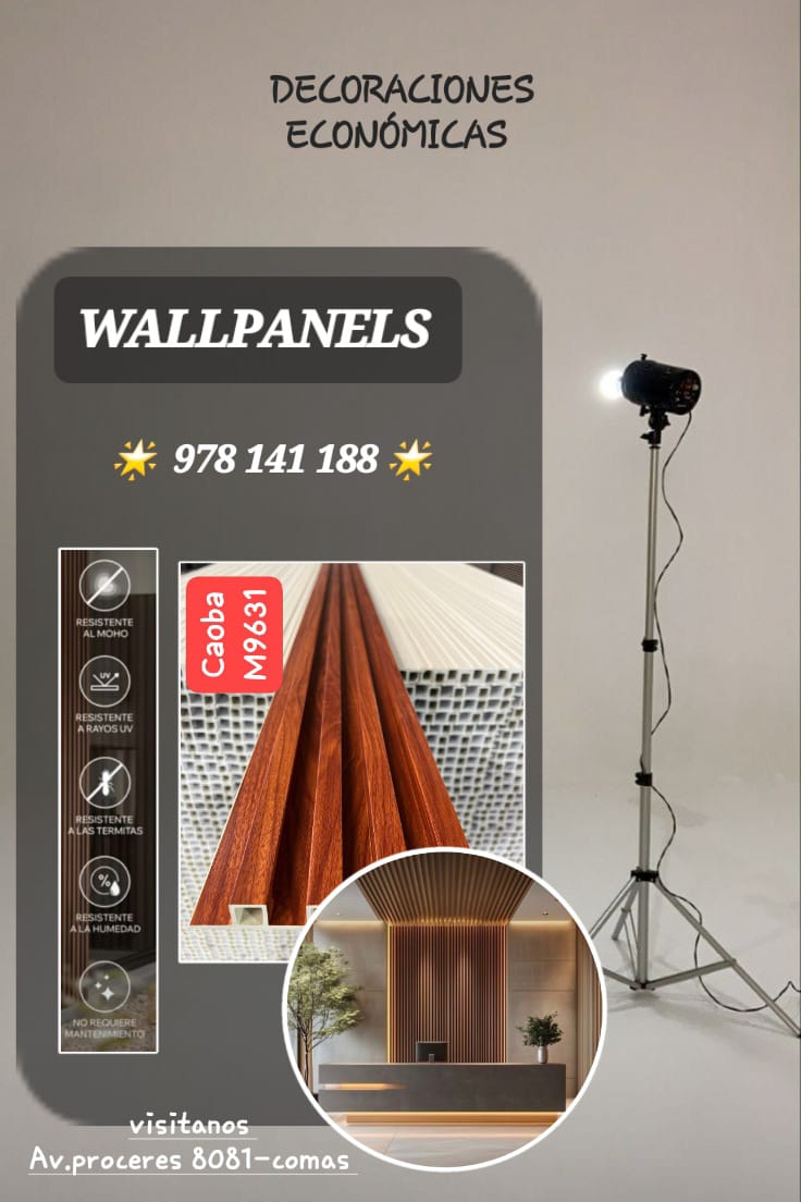 WALL PANEL PVC PARA DECORAR PAREDES