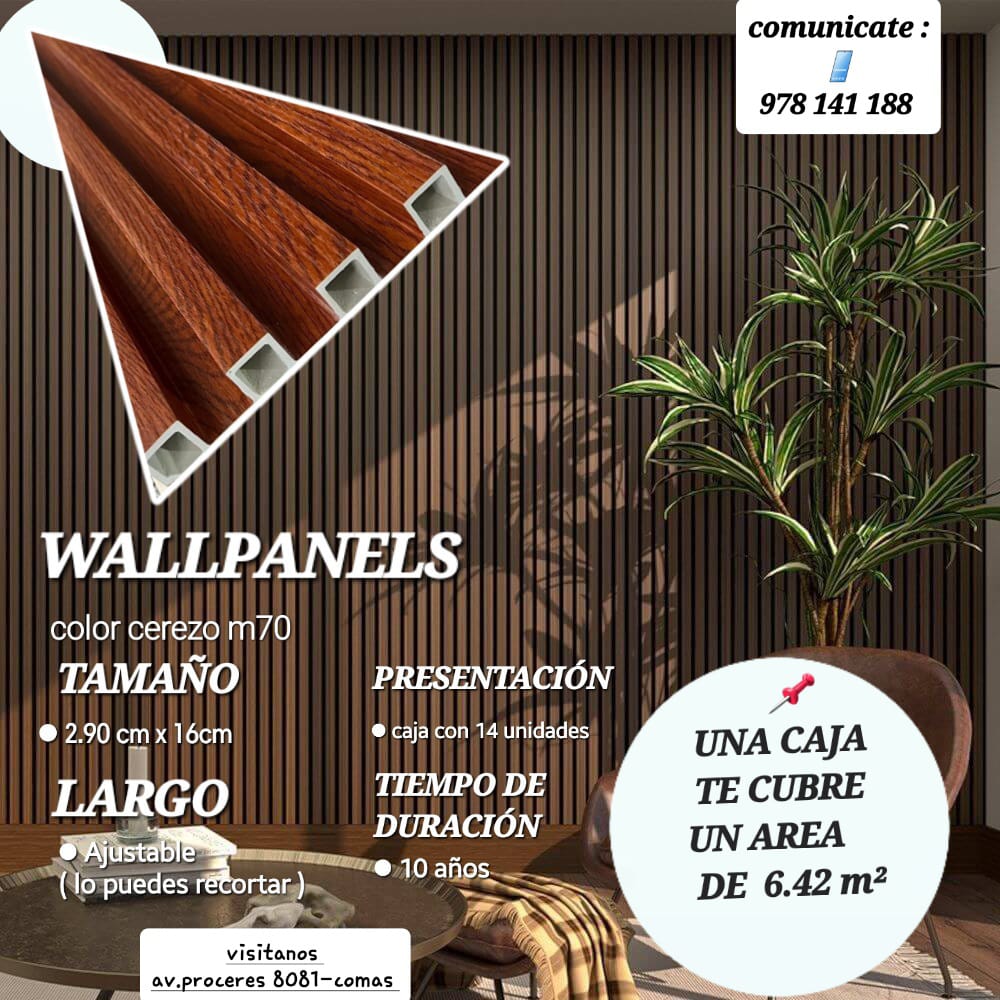 WALL PANEL PVC PARA DECORAR PAREDES