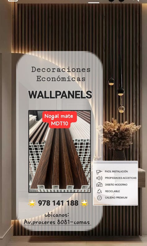 WALL PANEL PVC PARA DECORAR PAREDES