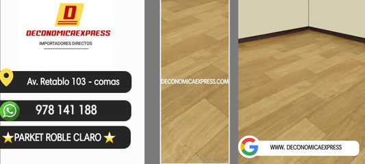 PISO VINIL PVC PARKET ROBLE CLARO
