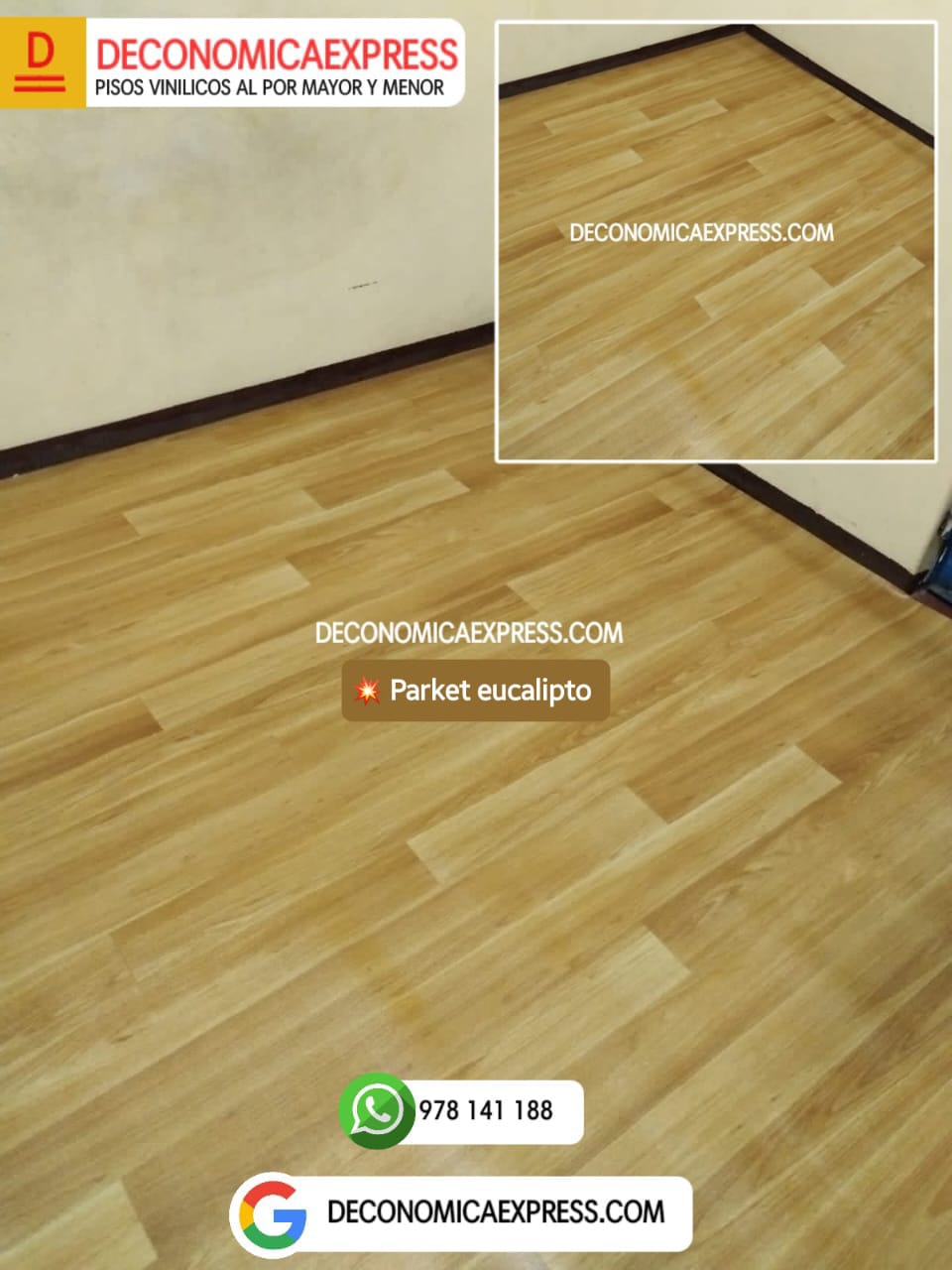 Pisos vinílicos + full tránsito medio +PARKET EUCALIPTO