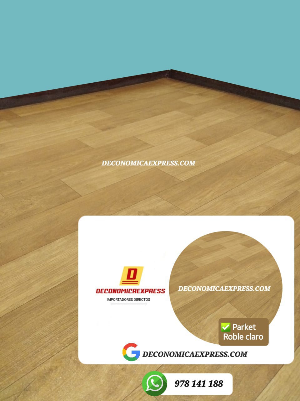 PISO VINIL PVC PARKET ROBLE CLARO